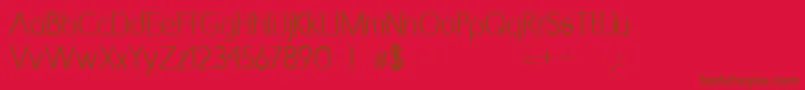 LumniaLight Font – Brown Fonts on Red Background