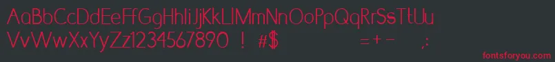 More about LumniaLight Font LumniaLight Font – Red Fonts on Black Background