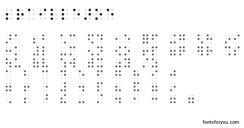 A fonte BrailleAoe – alfabeto, números, caracteres especiais