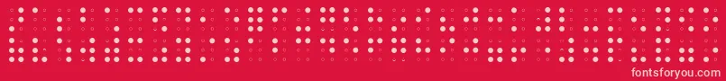 BrailleAoe Font – Pink Fonts on Red Background