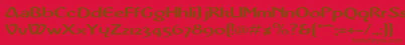 AbbeyMediumExtended Font – Brown Fonts on Red Background