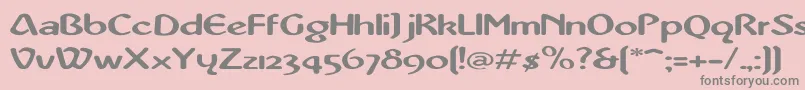 Шрифт AbbeyMediumExtended – серые шрифты на розовом фоне