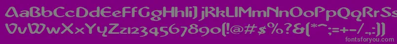AbbeyMediumExtended Font – Gray Fonts on Purple Background