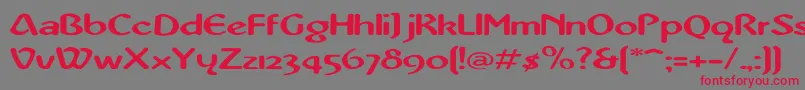 Weitere Informationen zur AbbeyMediumExtended-Schriftart AbbeyMediumExtended-Schriftart – Rote Schriften auf grauem Hintergrund