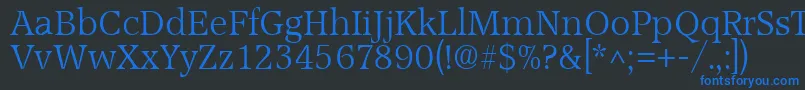 AccordLightSf Font – Blue Fonts on Black Background
