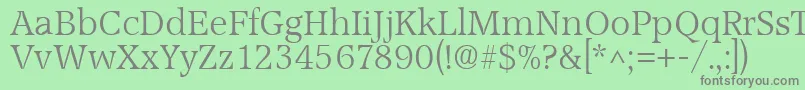 フォントAccordLightSf – 緑の背景に灰色の文字