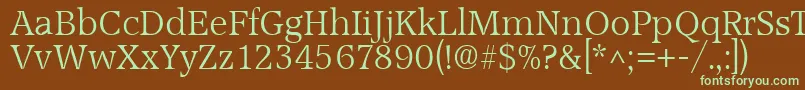 Шрифт AccordLightSf – зелёные шрифты на коричневом фоне