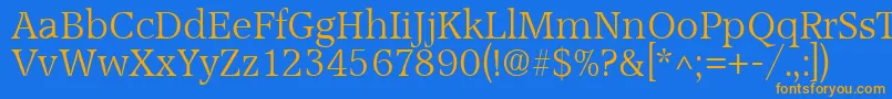 AccordLightSf Font – Orange Fonts on Blue Background