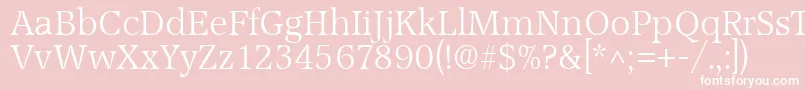 AccordLightSf Font – White Fonts on Pink Background