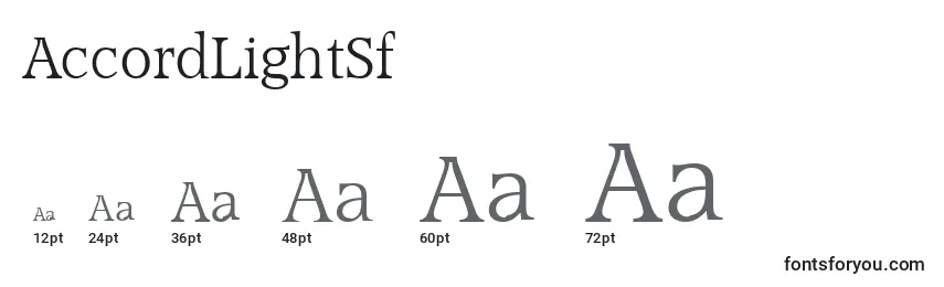 Размеры шрифта AccordLightSf