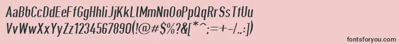 Giveahootdpobl-Schriftart – Schwarze Schriften auf rosa Hintergrund