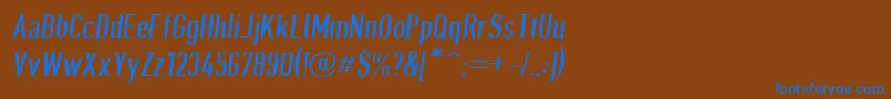 フォントGiveahootdpobl – 茶色の背景に青い文字