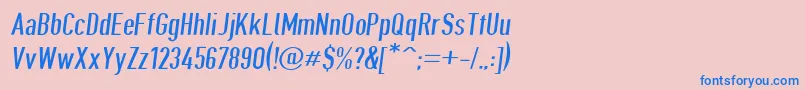 Giveahootdpobl-fontti – siniset fontit vaaleanpunaisella taustalla