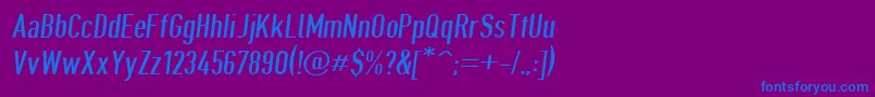 Giveahootdpobl Font – Blue Fonts on Purple Background