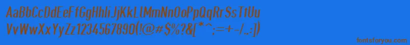 Шрифт Giveahootdpobl – коричневые шрифты на синем фоне