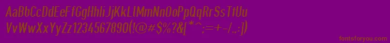 Шрифт Giveahootdpobl – коричневые шрифты на фиолетовом фоне