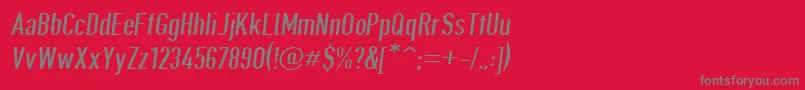 フォントGiveahootdpobl – 赤い背景に灰色の文字