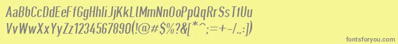 Шрифт Giveahootdpobl – серые шрифты на жёлтом фоне