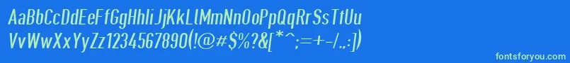 Giveahootdpobl Font – Green Fonts on Blue Background