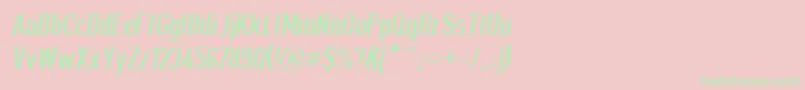 Giveahootdpobl-Schriftart – Grüne Schriften auf rosa Hintergrund
