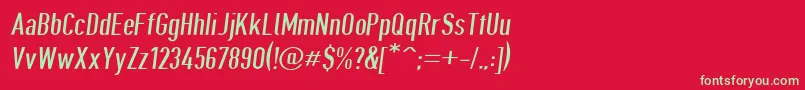 Giveahootdpobl-Schriftart – Grüne Schriften auf rotem Hintergrund