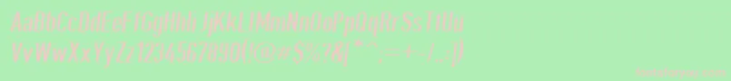 Giveahootdpobl-fontti – vaaleanpunaiset fontit vihreällä taustalla