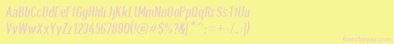 Giveahootdpobl Font – Pink Fonts on Yellow Background