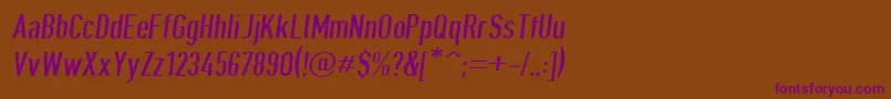 Giveahootdpobl-fontti – violetit fontit ruskealla taustalla