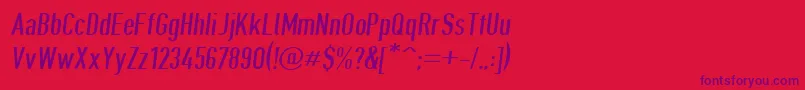 Шрифт Giveahootdpobl – фиолетовые шрифты на красном фоне