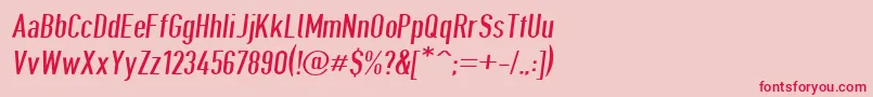 Giveahootdpobl-Schriftart – Rote Schriften auf rosa Hintergrund