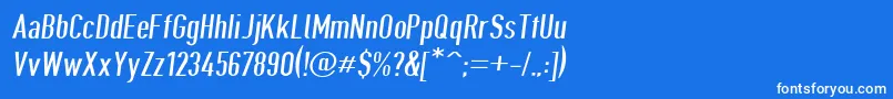 フォントGiveahootdpobl – 青い背景に白い文字