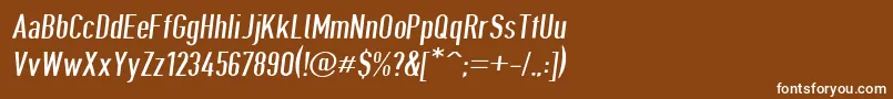 Giveahootdpobl-fontti – valkoiset fontit ruskealla taustalla