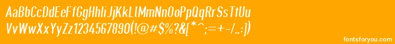 フォントGiveahootdpobl – オレンジの背景に白い文字