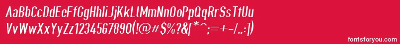 フォントGiveahootdpobl – 赤い背景に白い文字