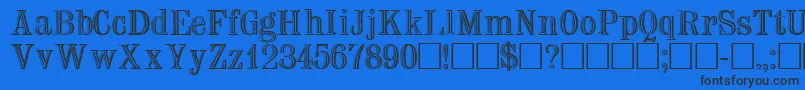 TrixsskRegular Font – Black Fonts on Blue Background