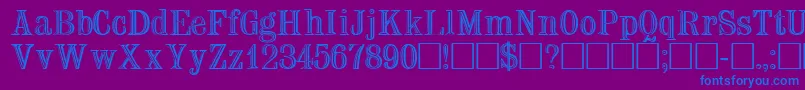 フォントTrixsskRegular – 紫色の背景に青い文字
