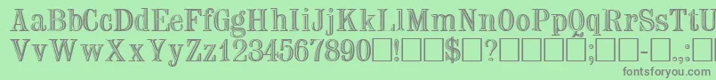 TrixsskRegular Font – Gray Fonts on Green Background