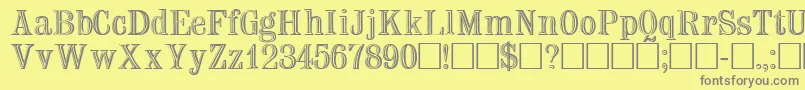 TrixsskRegular Font – Gray Fonts on Yellow Background