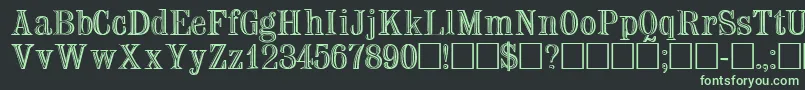 TrixsskRegular Font – Green Fonts on Black Background