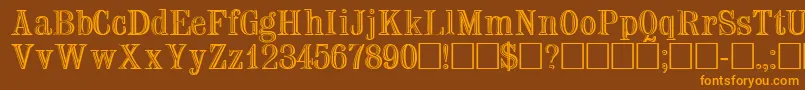 TrixsskRegular Font – Orange Fonts on Brown Background