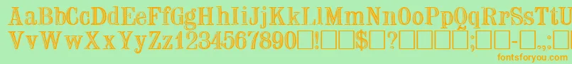 TrixsskRegular Font – Orange Fonts on Green Background