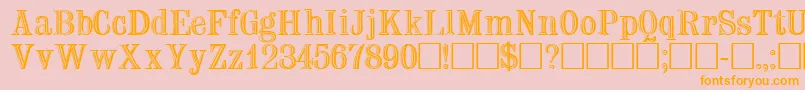 TrixsskRegular Font – Orange Fonts on Pink Background