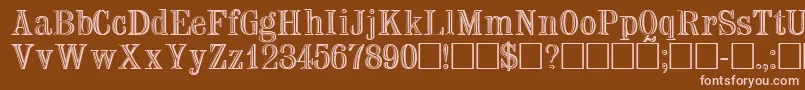 TrixsskRegular Font – Pink Fonts on Brown Background