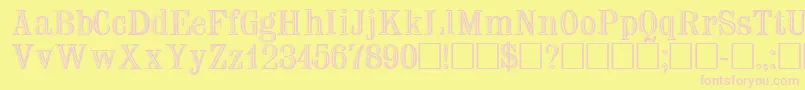 TrixsskRegular Font – Pink Fonts on Yellow Background