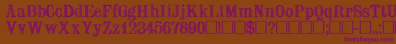 TrixsskRegular Font – Purple Fonts on Brown Background