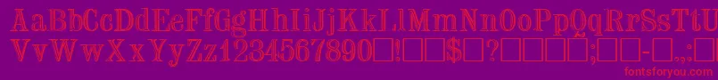 TrixsskRegular Font – Red Fonts on Purple Background