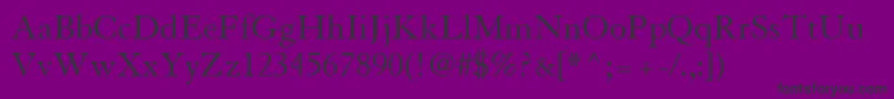 GranjonLtRoman Font – Black Fonts on Purple Background
