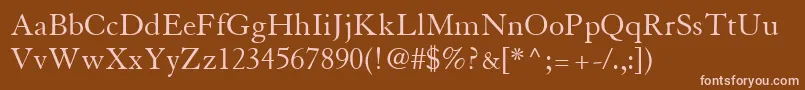 More about GranjonLtRoman Font GranjonLtRoman Font – Pink Fonts on Brown Background