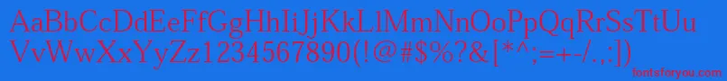 HeiseiminstdW3 Font – Red Fonts on Blue Background