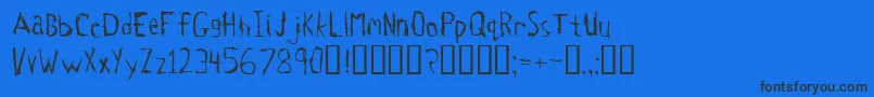 Tetanus-fontti – mustat fontit sinisellä taustalla